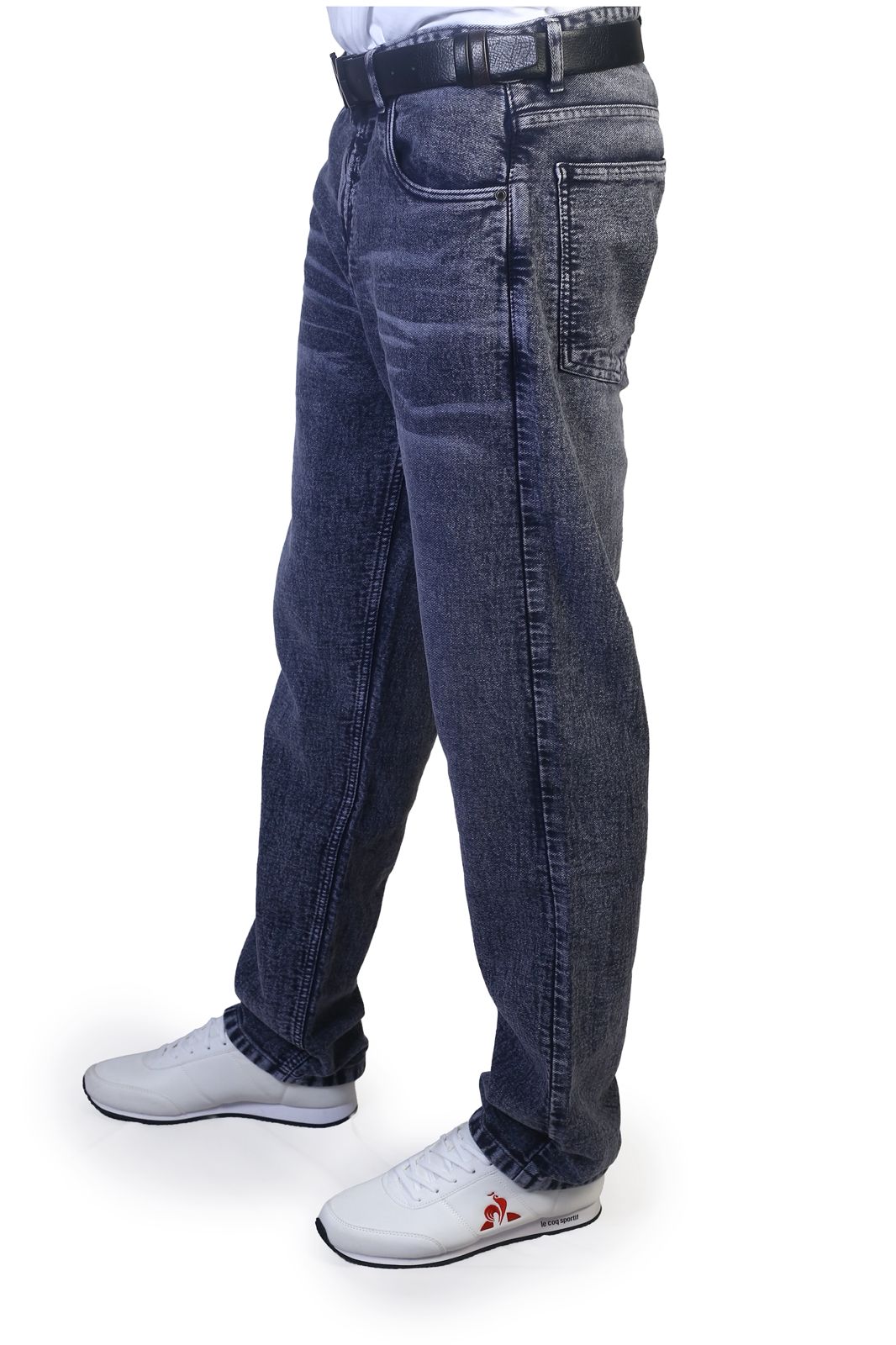 MENS REGULAR FIT JEANS- DENIM LIGHT BLUE WITH 3D