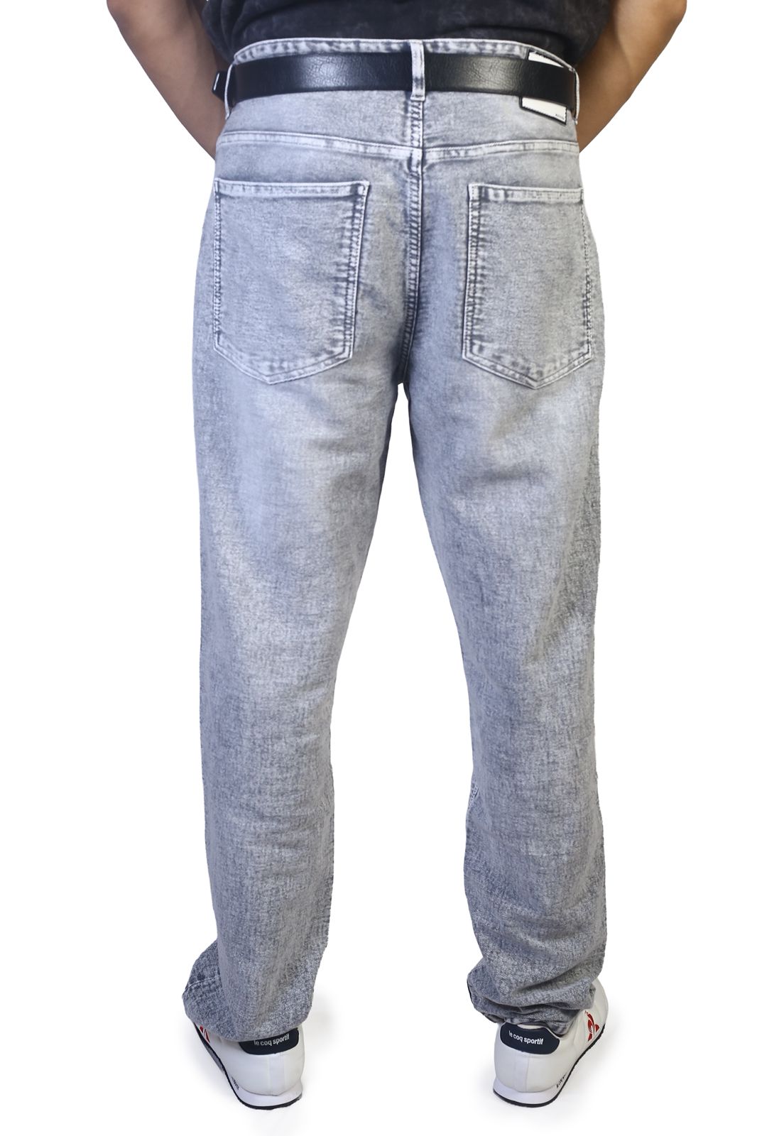 MENS REGULAR FIT JEANS- SILVER GREY