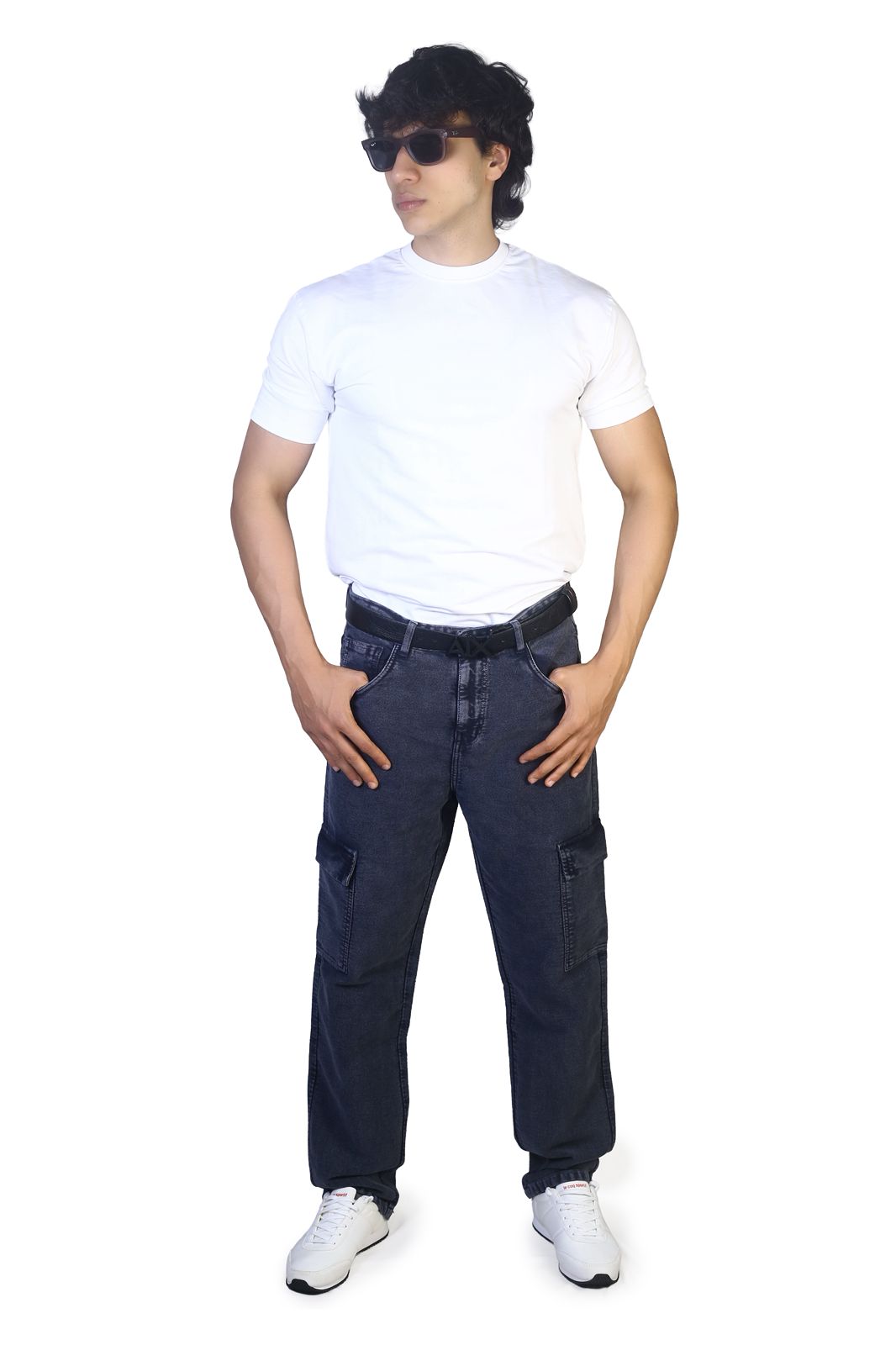 MENS REGULAR FIT JEANS- DENIM LIGHT BLUE WITH 3D
