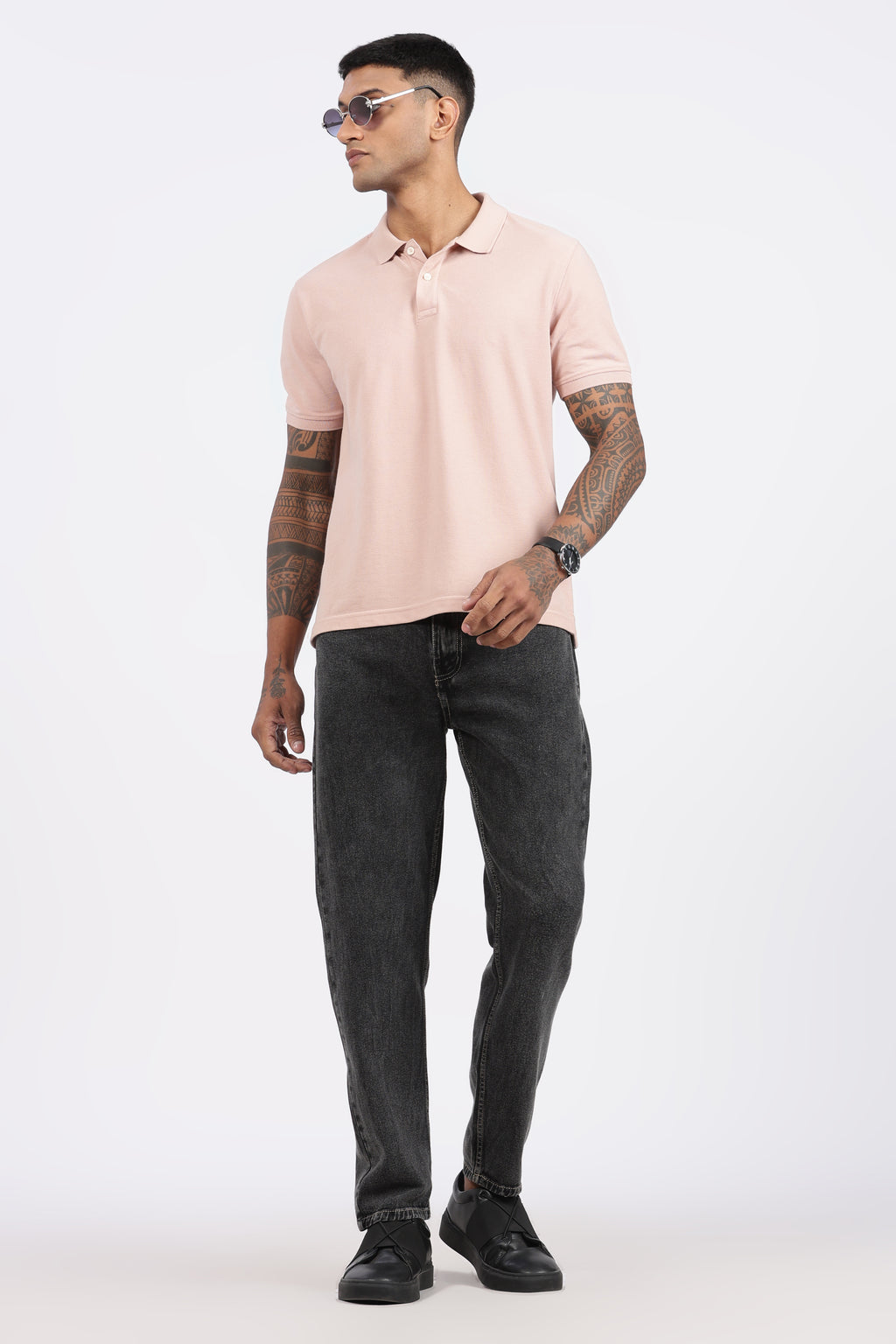 MENS MOM FIT - CHARCOLE BLACK DENIM JEANS