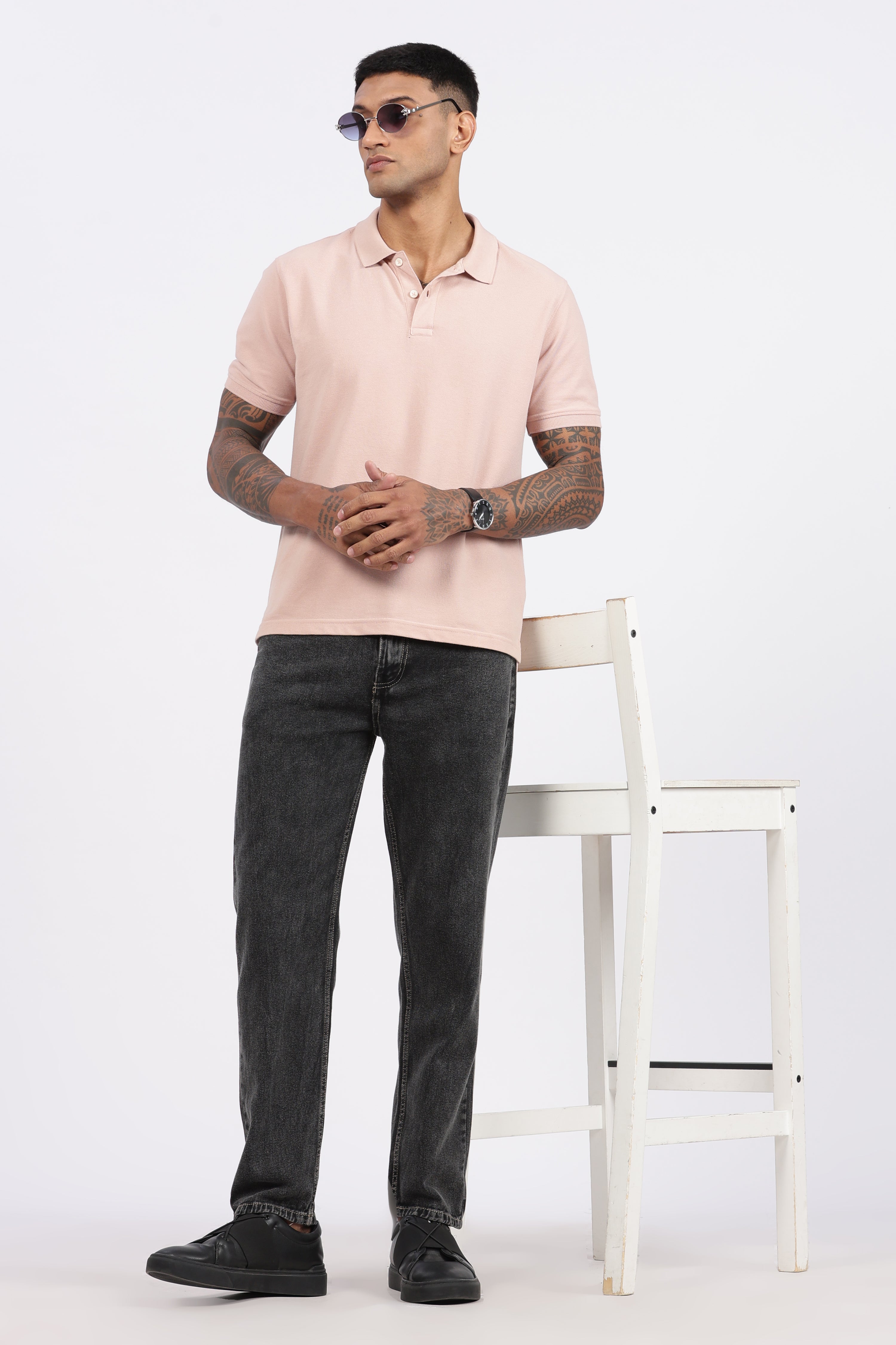 MENS MOM FIT - CHARCOLE BLACK DENIM JEANS