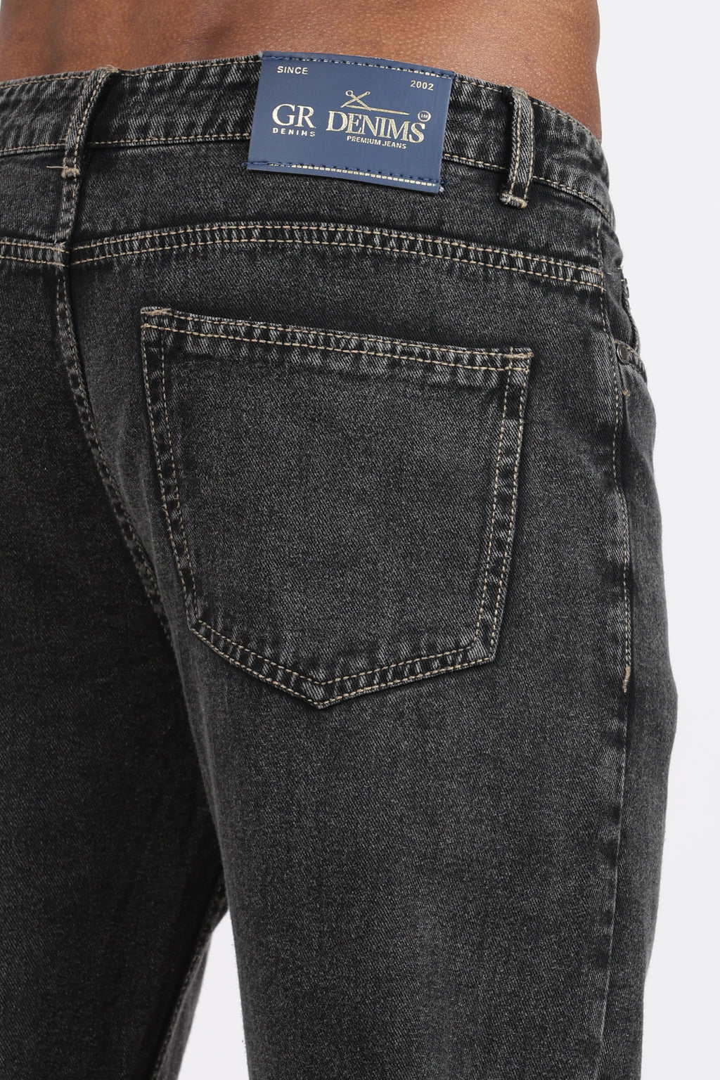 MENS MOM FIT - CHARCOLE BLACK DENIM JEANS
