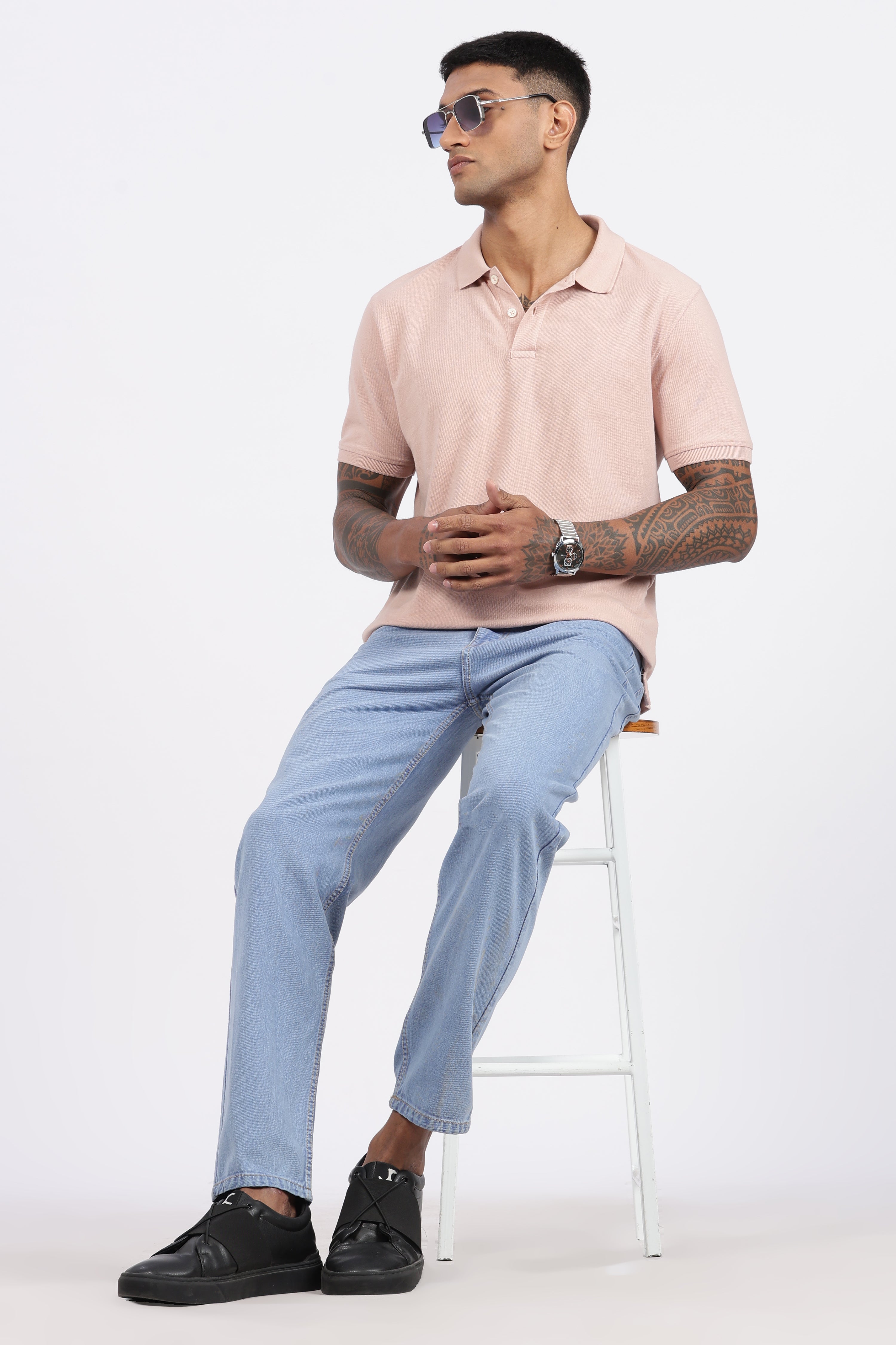 MENS MOM FIT - ICE BLUE JEANS