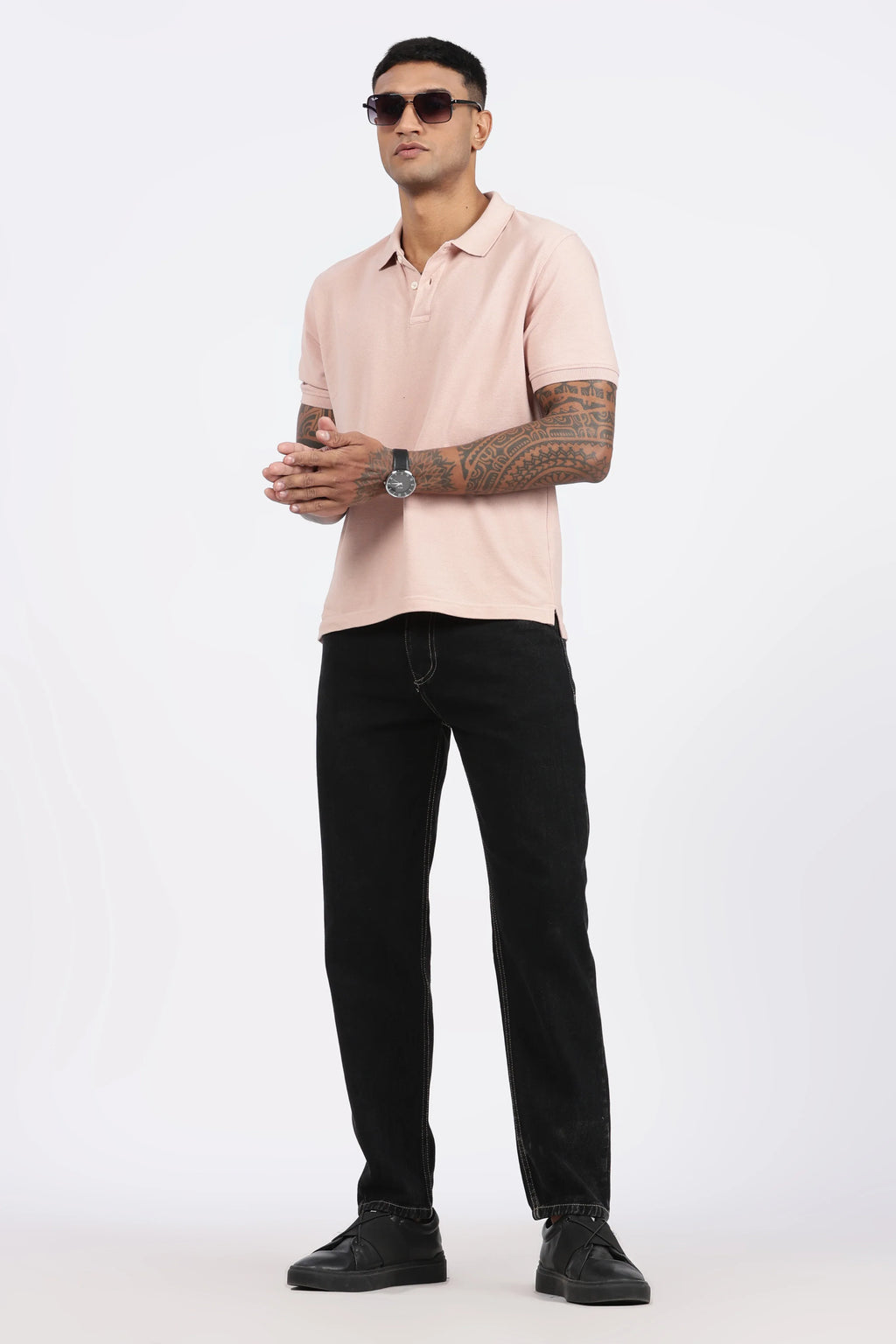 MENS MOM FIT - JET BLACK DENIM JEANS - GR DENIMS