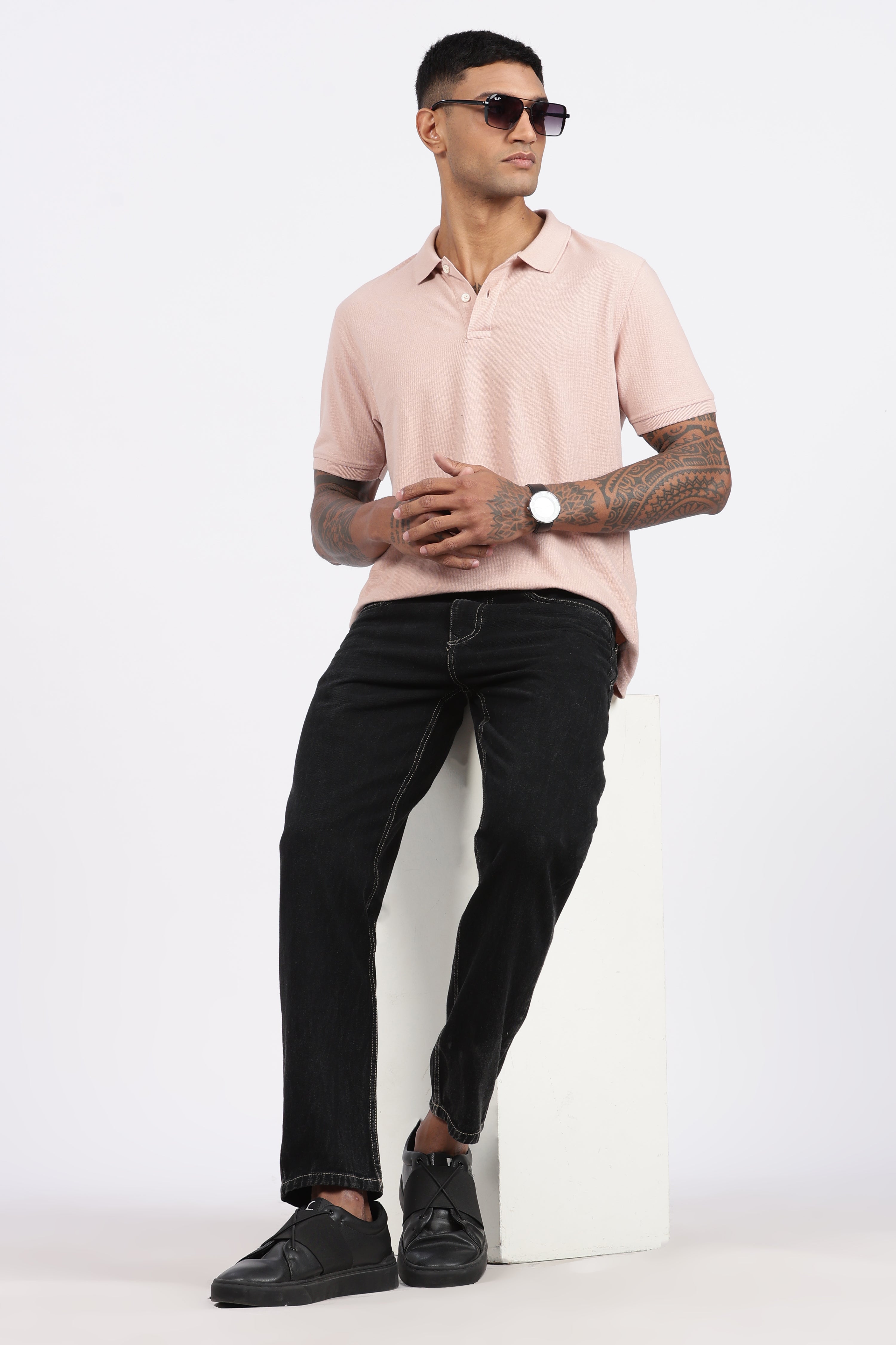 MENS MOM FIT - JET BLACK DENIM JEANS