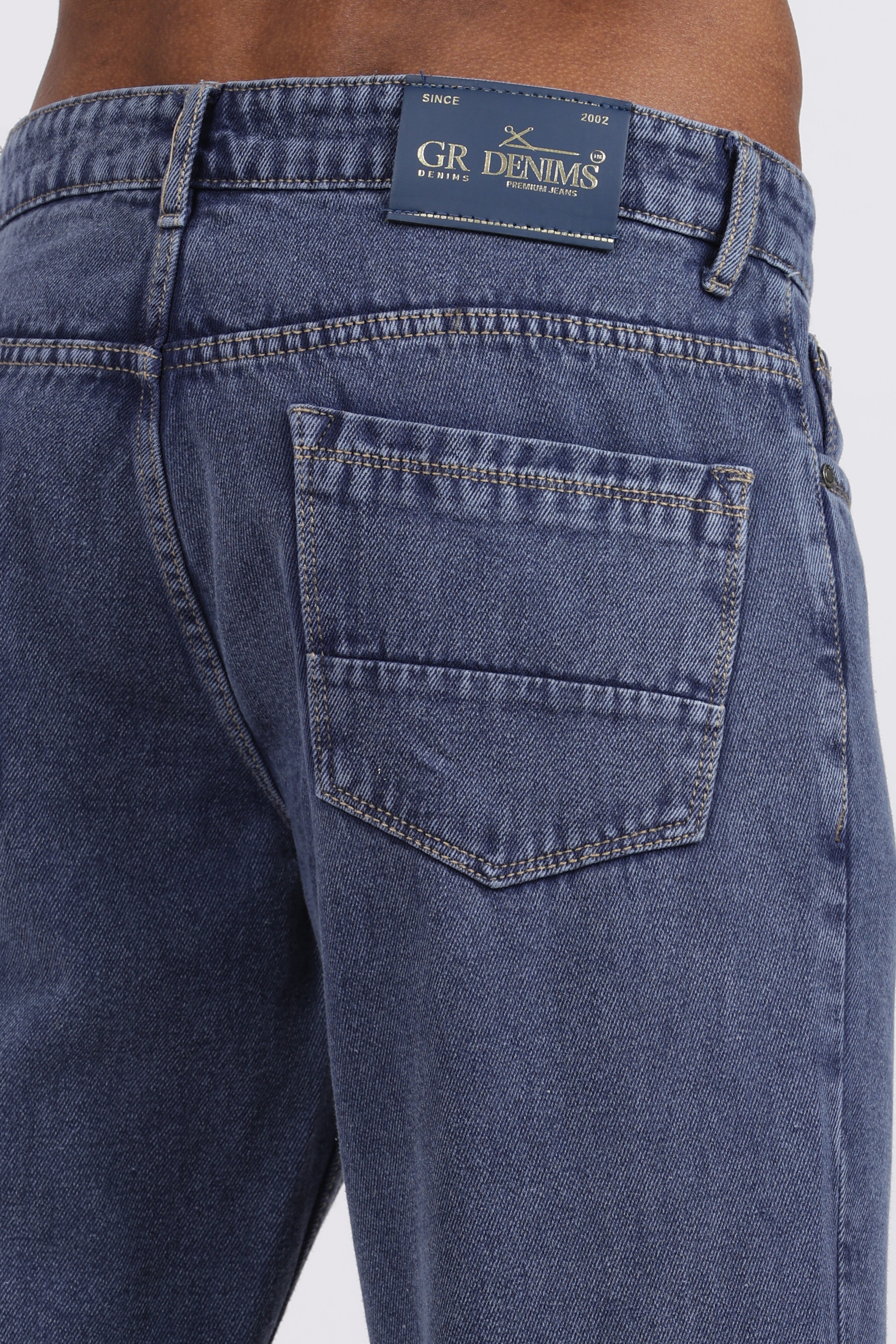 Mens Regular Fit Jeans - Dark Blue