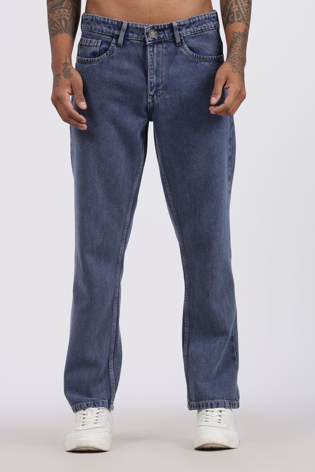 Mens Regular Fit Jeans - Dark Blue