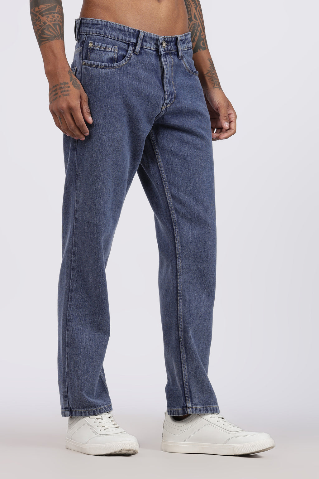 Mens Regular Fit Jeans - Dark Blue