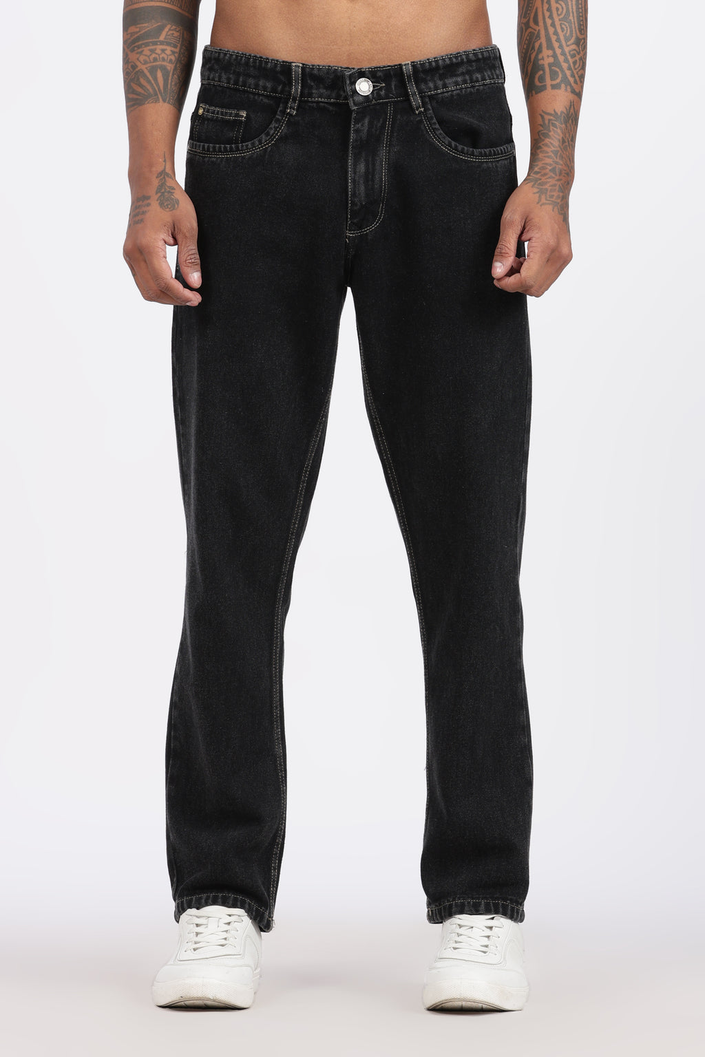 Men's Regular Fit Jeans - Charcoal Black