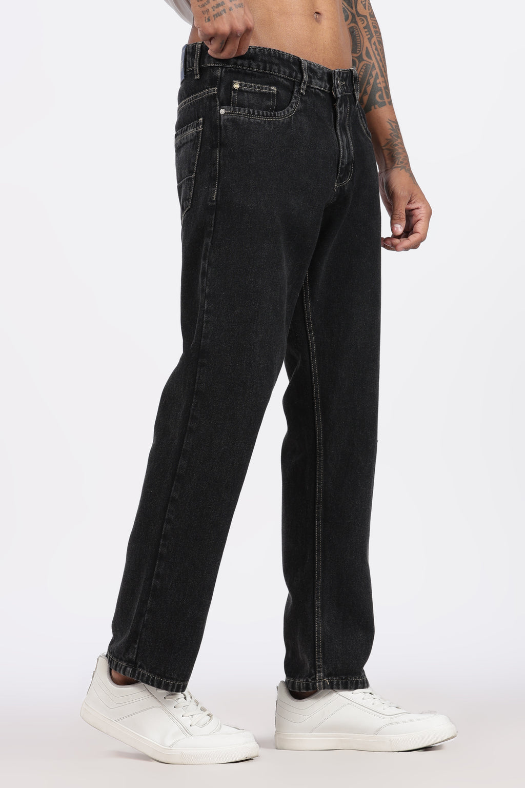Men's Regular Fit Jeans - Charcoal Black
