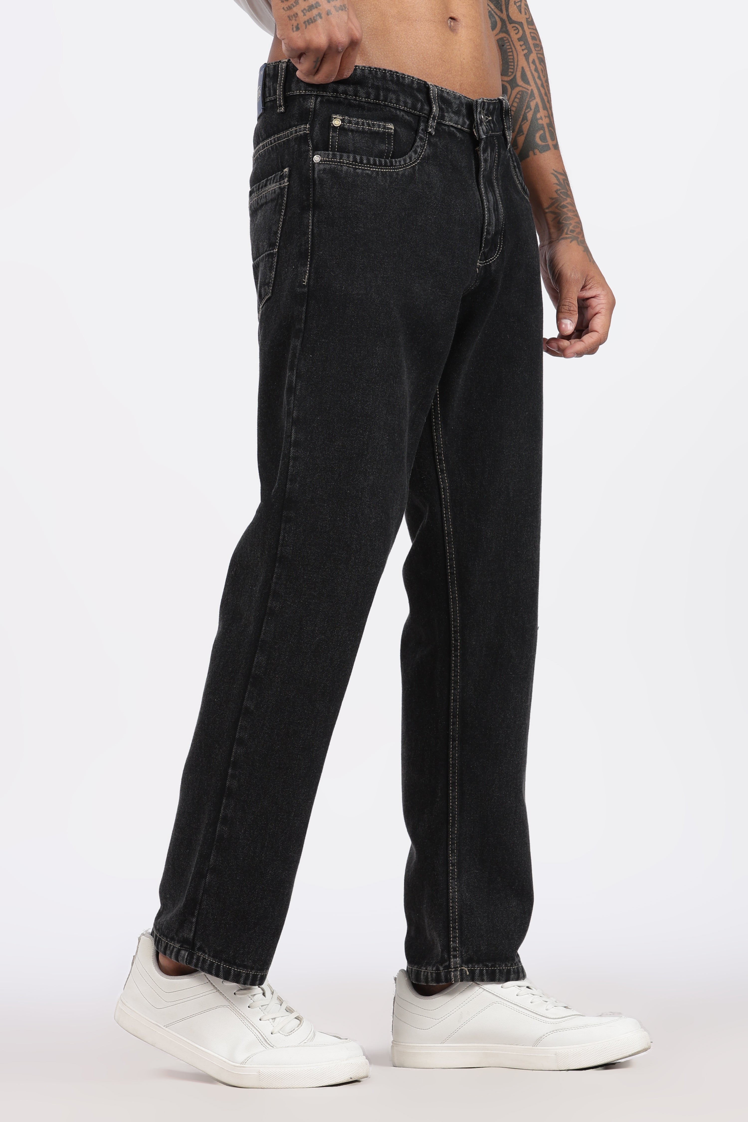 Men's Regular Fit Jeans - Charcoal Black