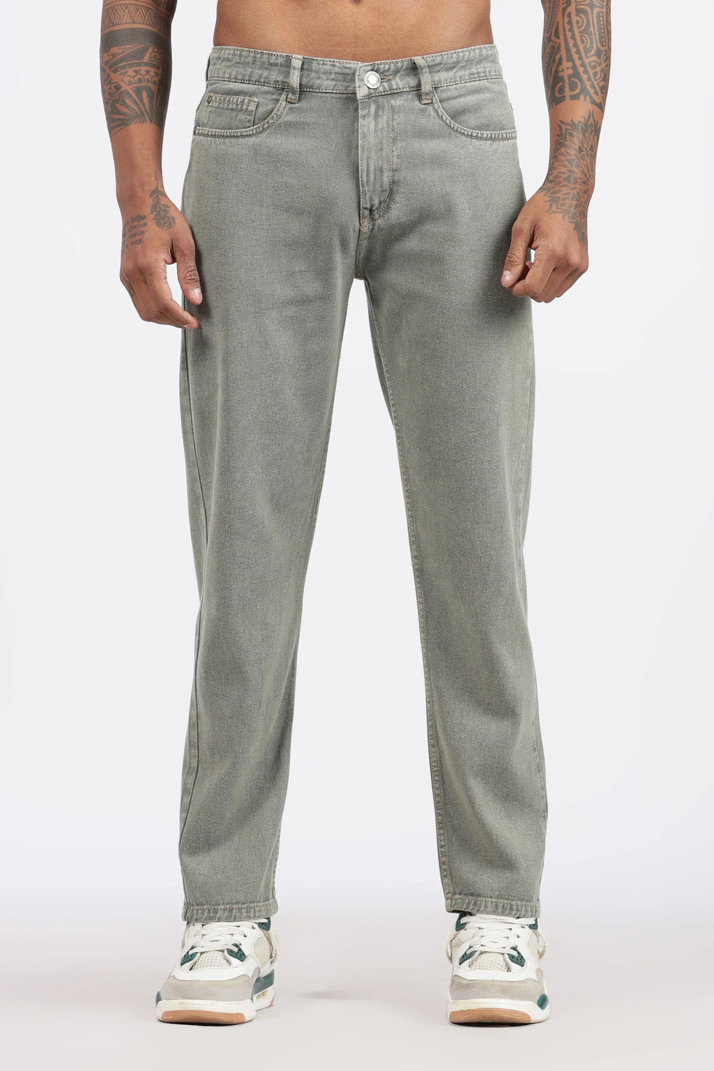 MENS MOM FIT - SAGE GREEN JEANS - GR DENIMS