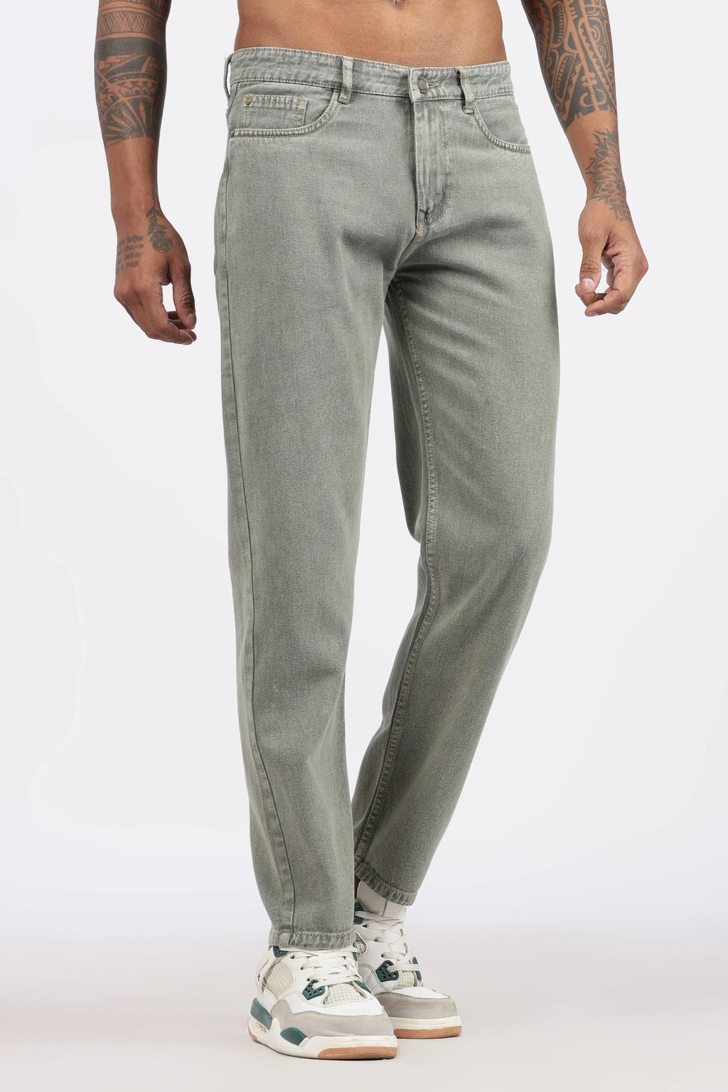 MENS MOM FIT - SAGE GREEN JEANS - GR DENIMS