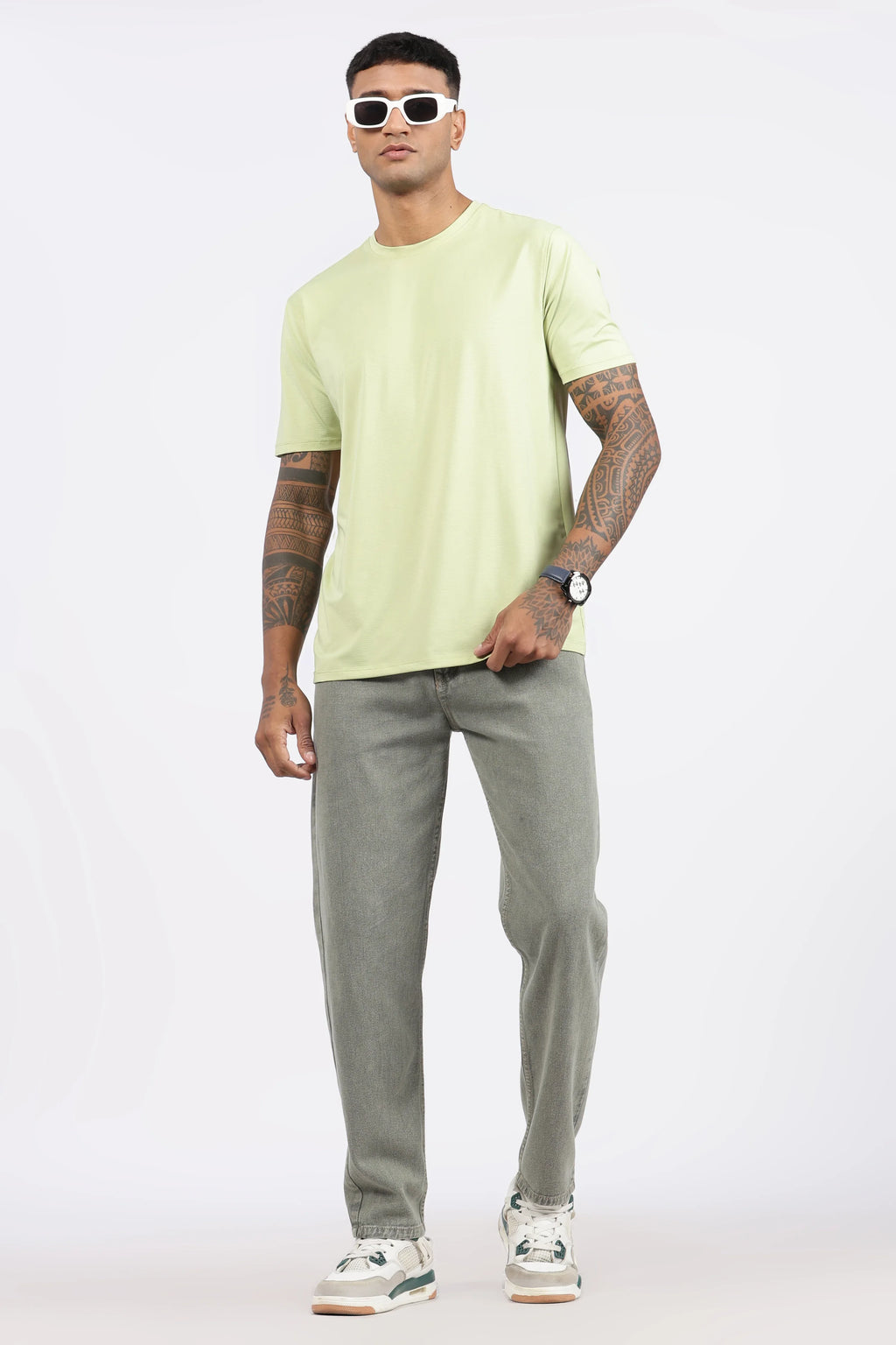 MENS MOM FIT - SAGE GREEN JEANS - GR DENIMS