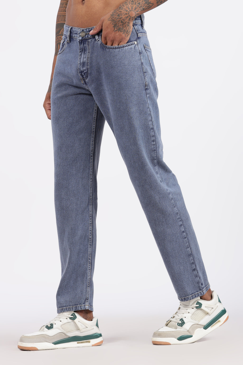 MENS MOM FIT - DENIM BLUE JEANS