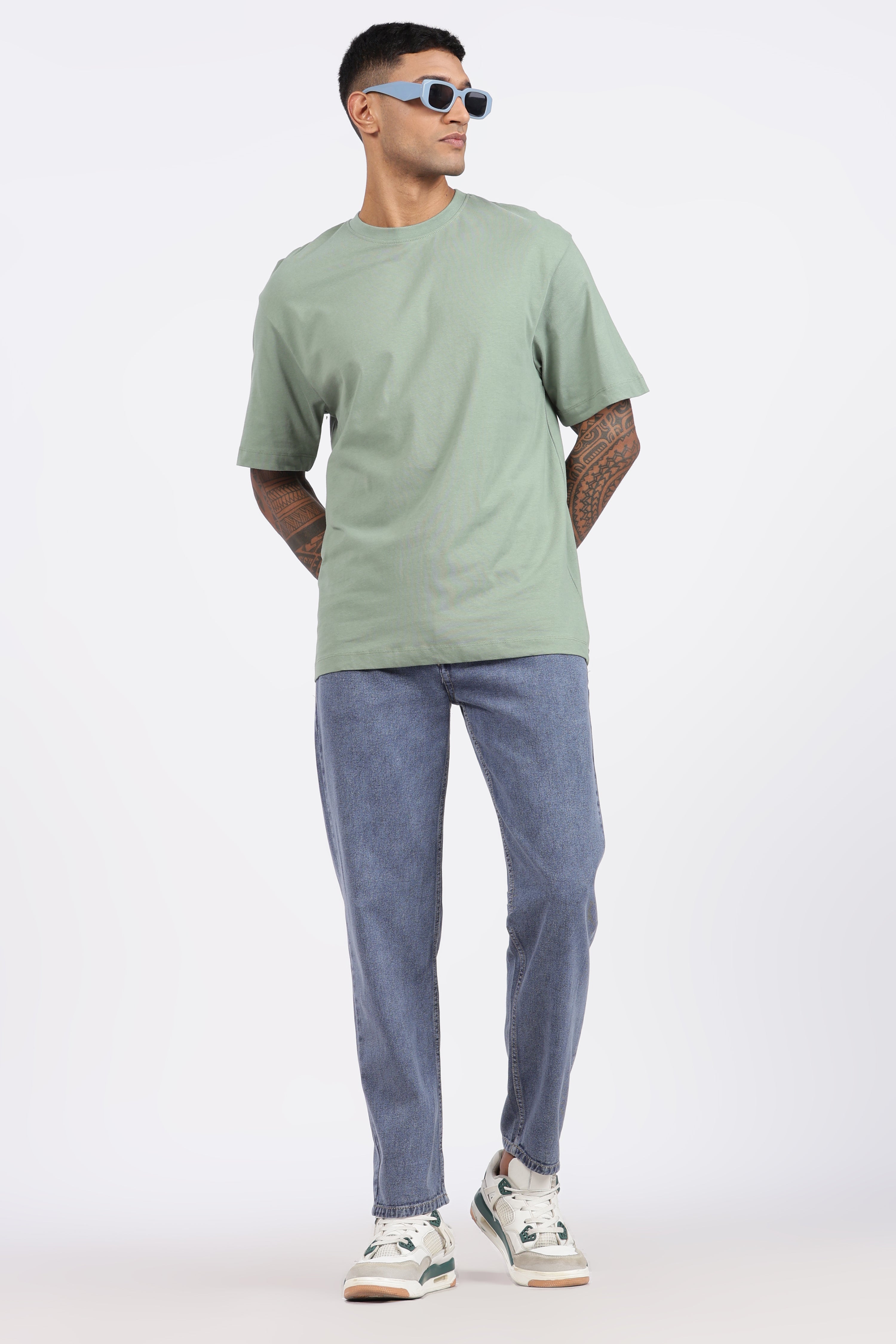 MENS MOM FIT - DENIM BLUE JEANS