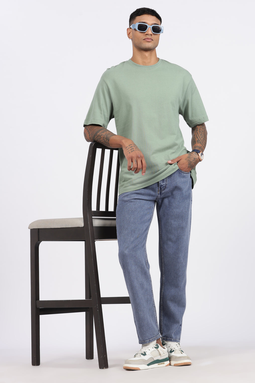 MENS MOM FIT - DENIM BLUE JEANS