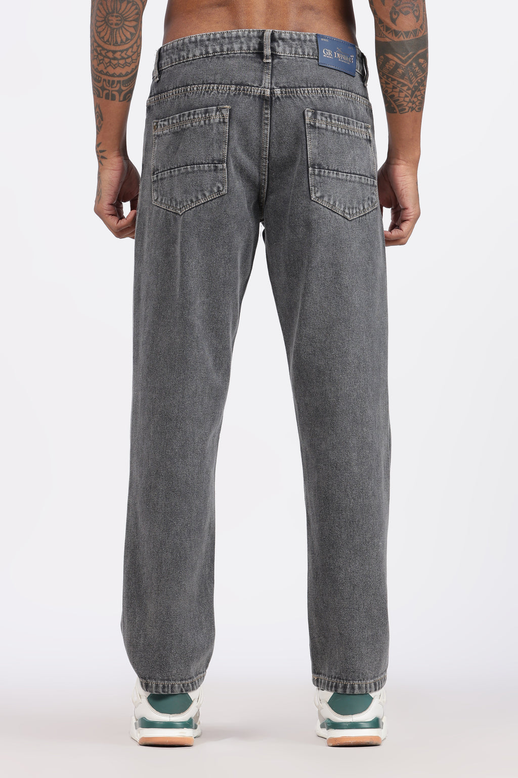 MENS MOM FIT - FADED GREY JEANS