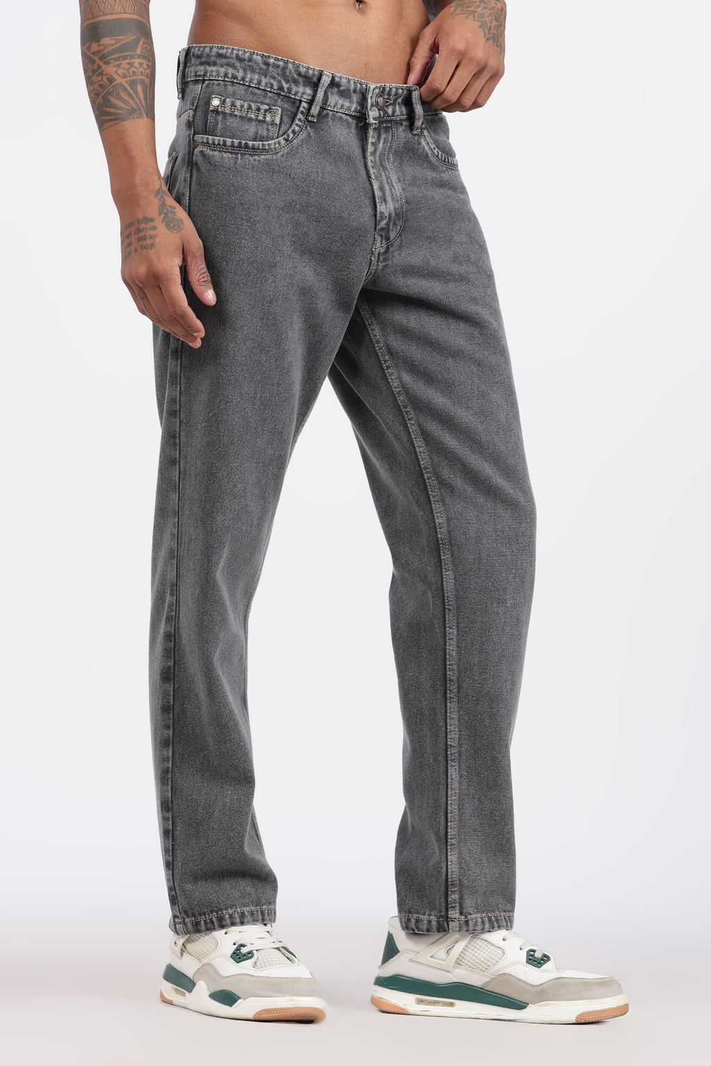 MENS MOM FIT - FADED GREY JEANS
