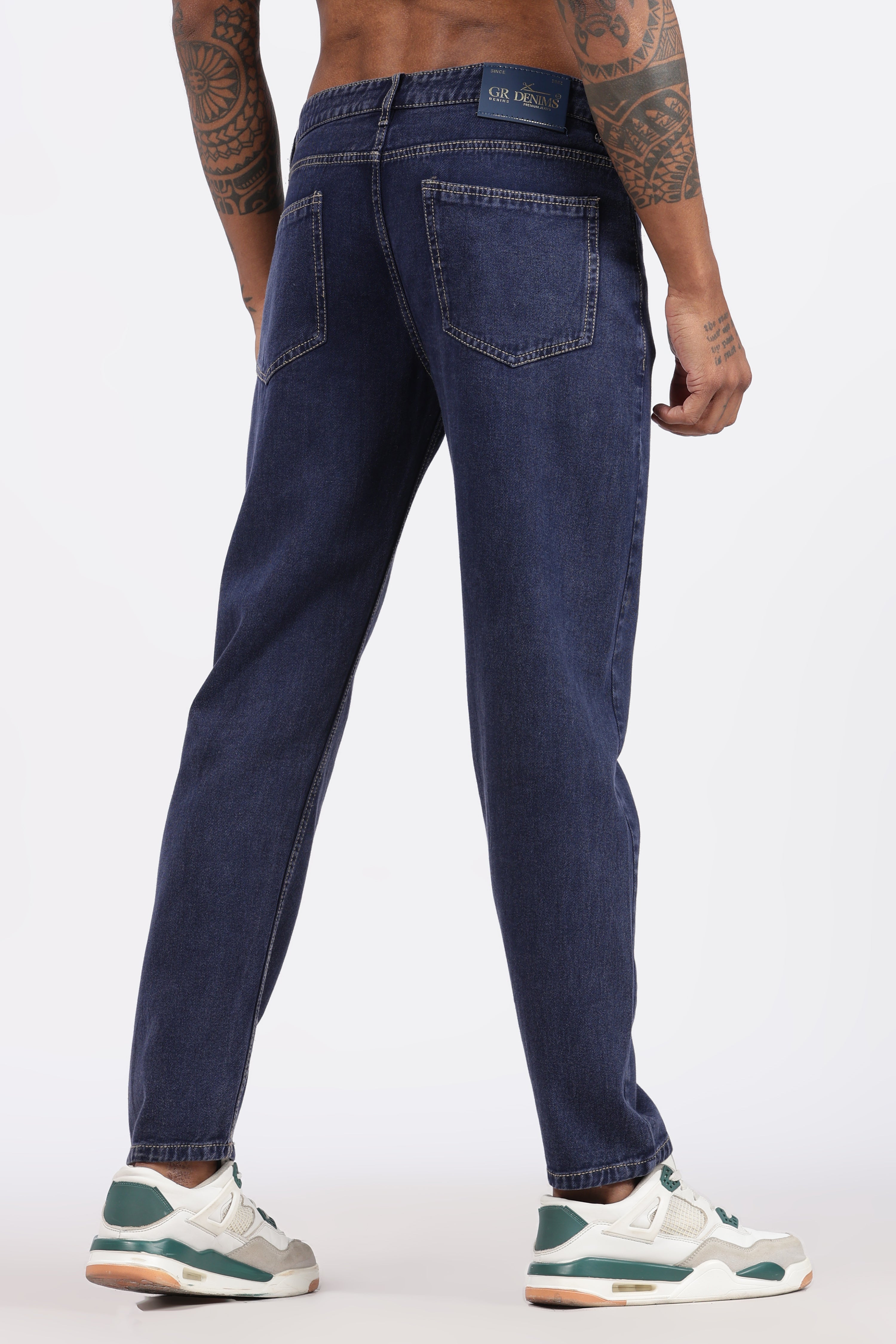 MENS MOM FIT - DENIM BLUE JEANS