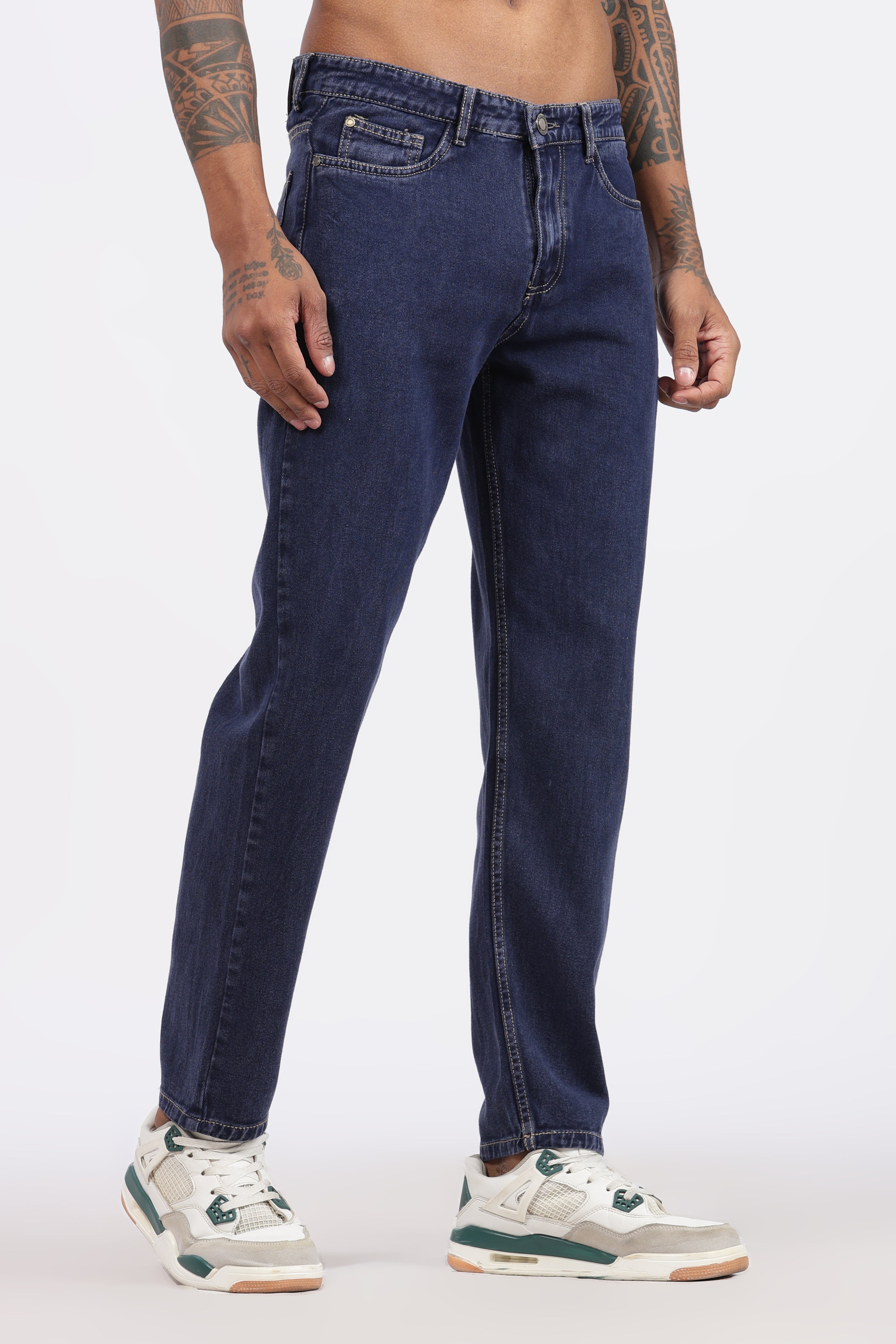 MENS MOM FIT - DENIM BLUE JEANS