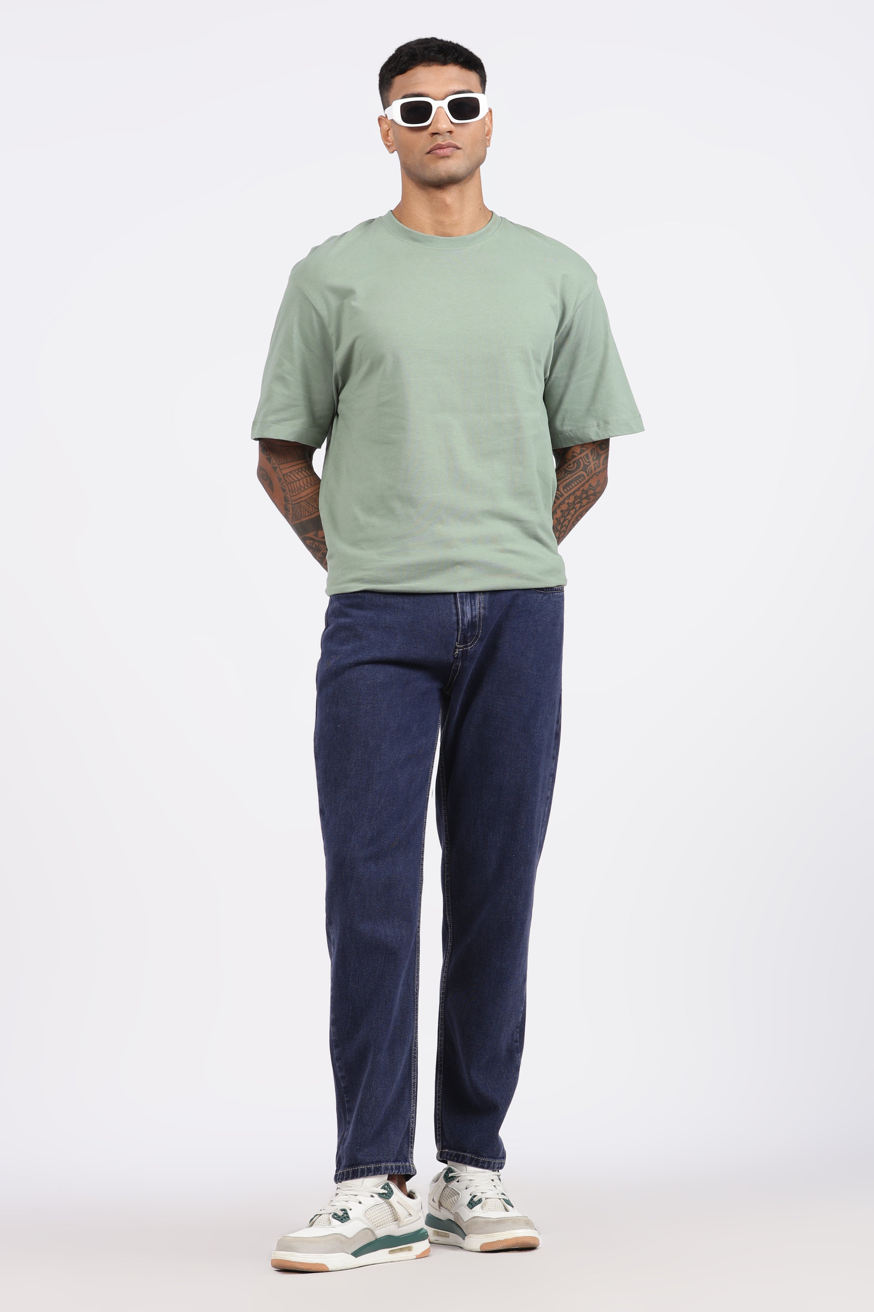 MENS MOM FIT - DENIM BLUE JEANS