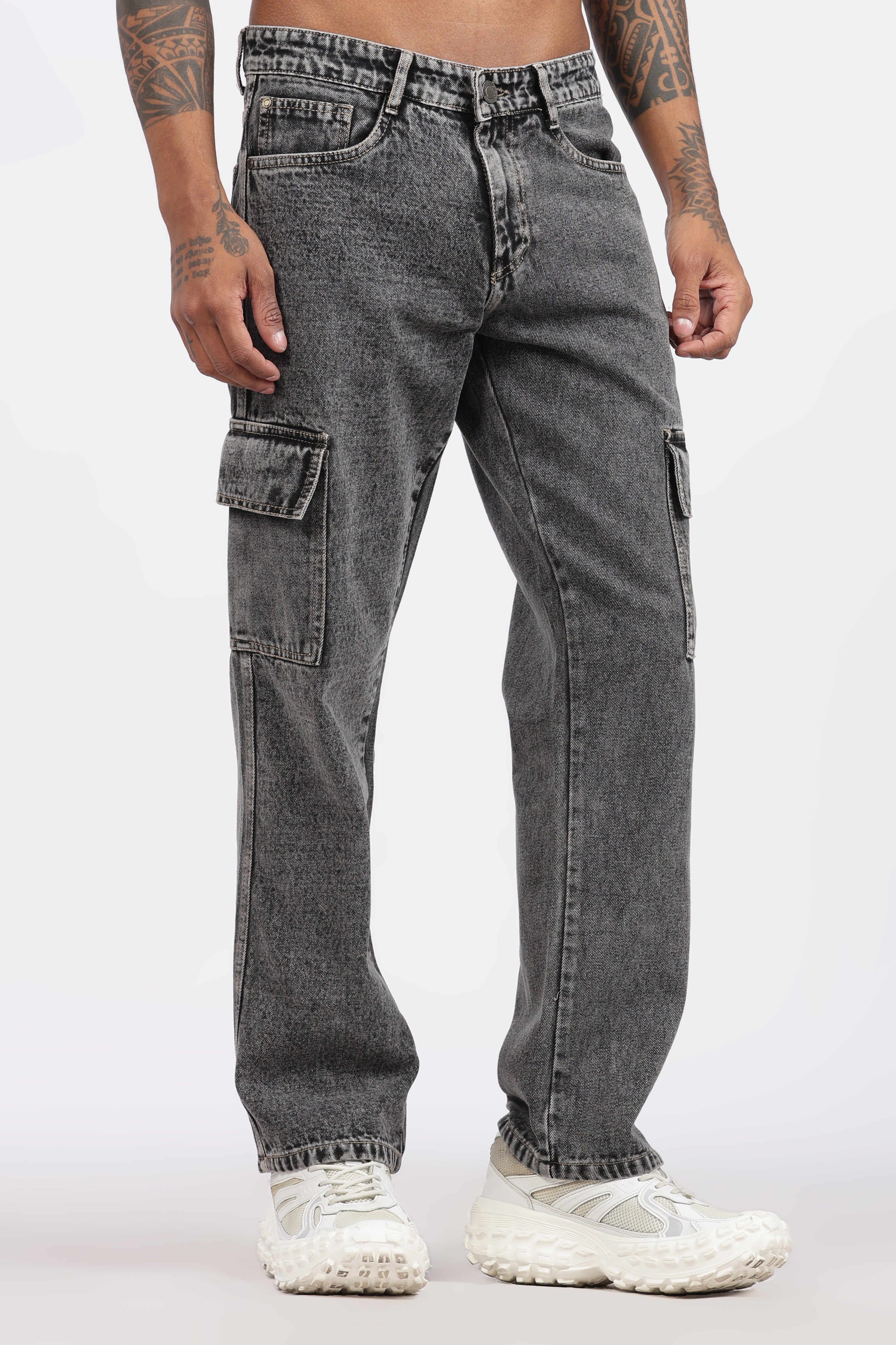 MEN'S 7 POCKET CARGO - CHARCOAL BLACK
