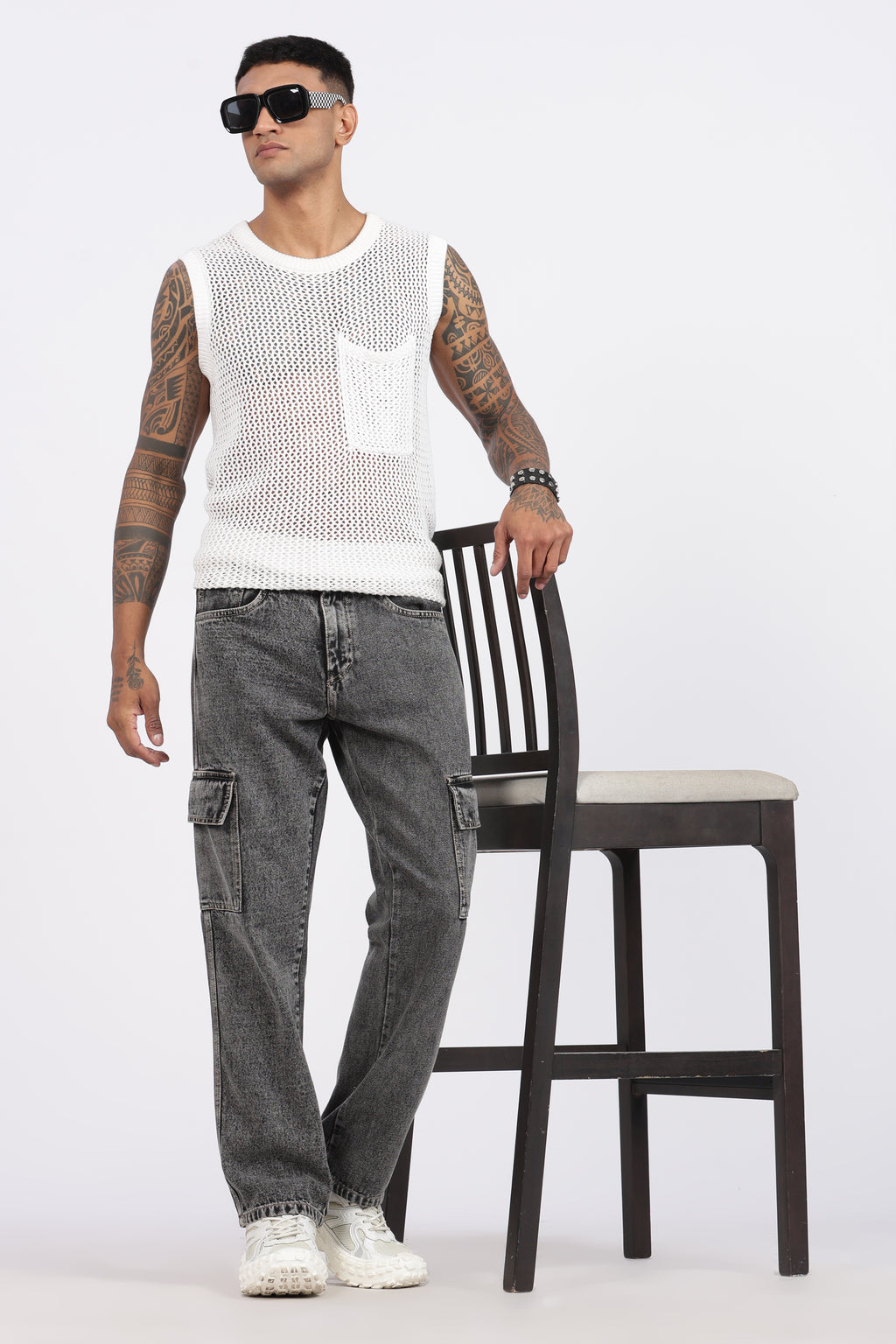 MEN'S 7 POCKET CARGO - CHARCOAL BLACK