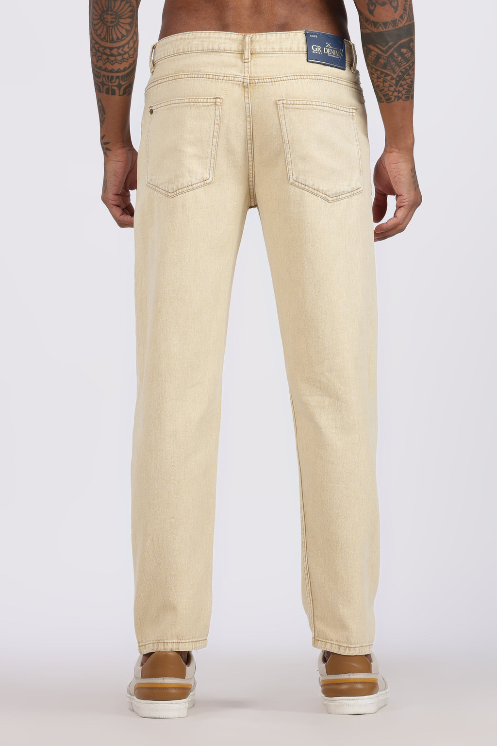 Mens Regular Fit Jeans - Sand Beige