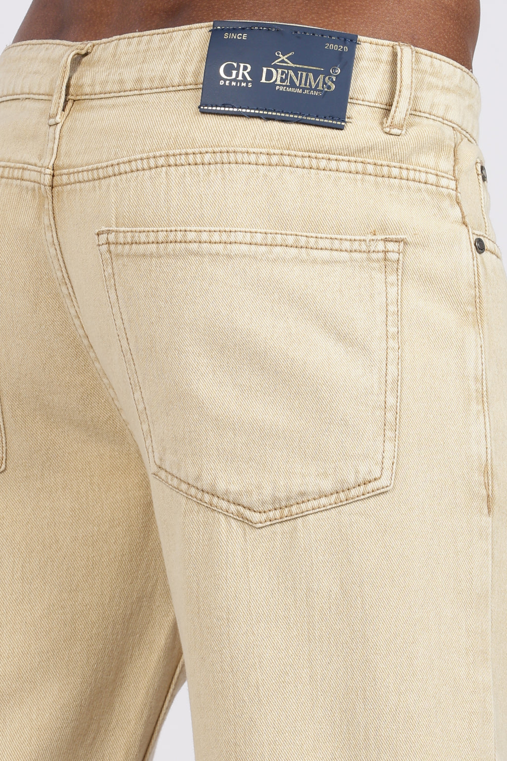 Mens Regular Fit Jeans - Sand Beige