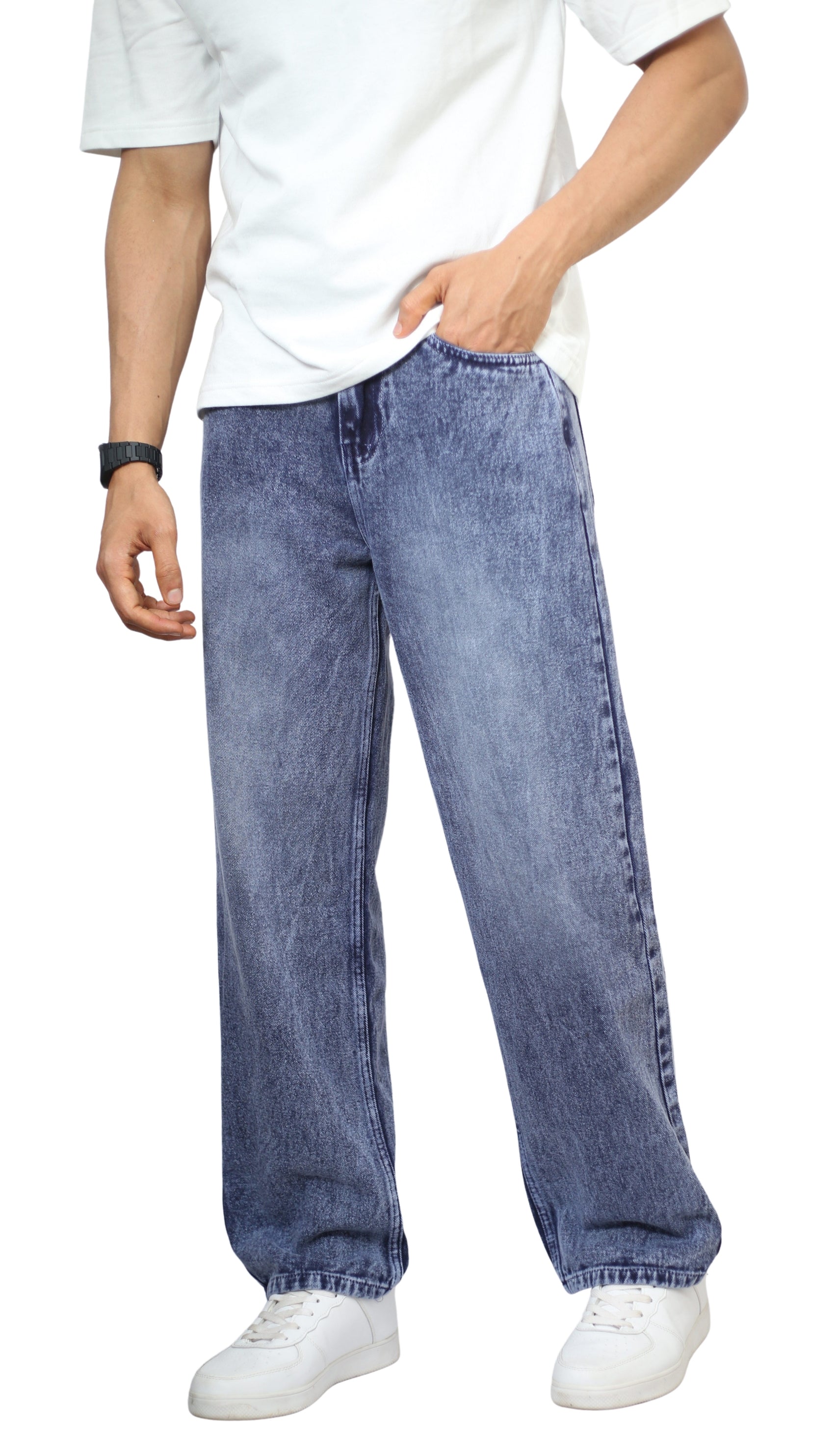 Men’s Light Blue Denim Straight Fit Jeans