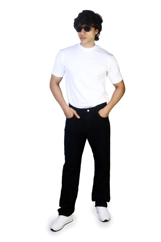 Men's Regular Fit jeans-JET BLACK