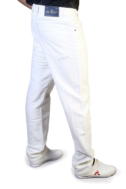 MEN'S Regular Fit Jeans-WHITE