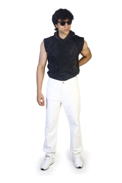 MEN'S Regular Fit Jeans-WHITE