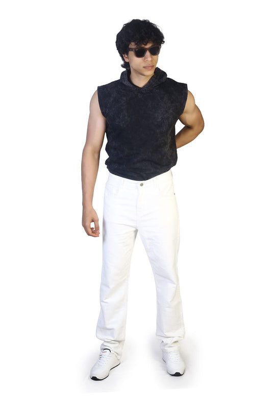 MEN'S Regular Fit Jeans-WHITE